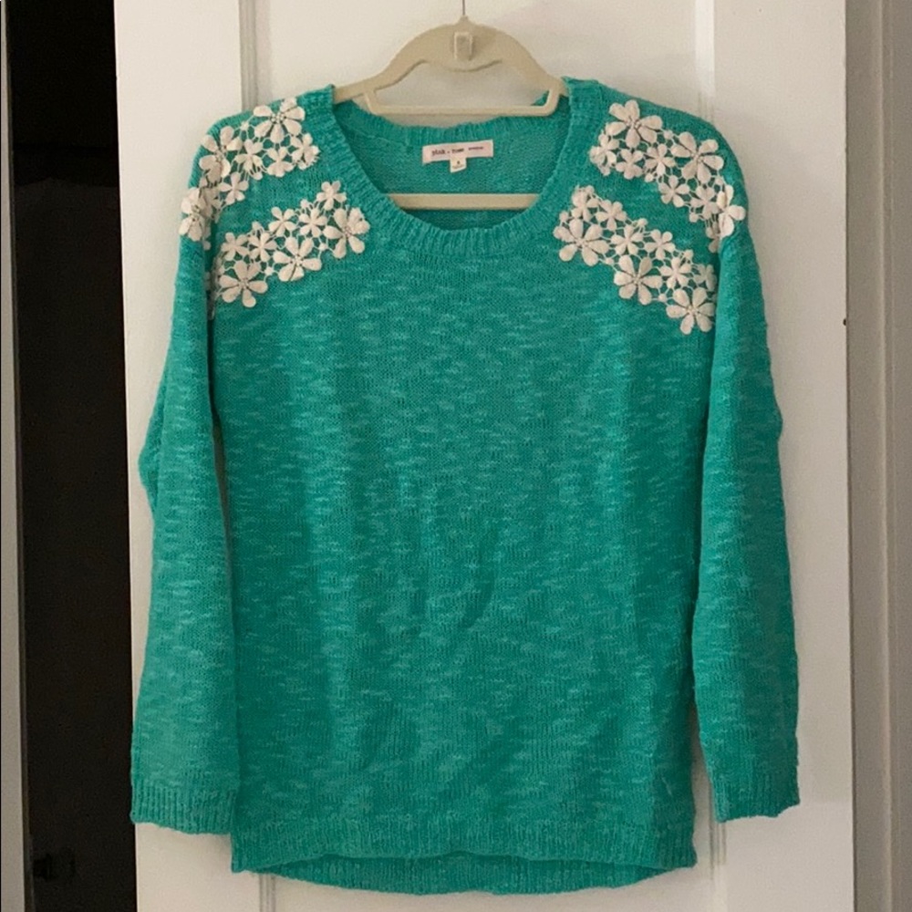 Teal sweater